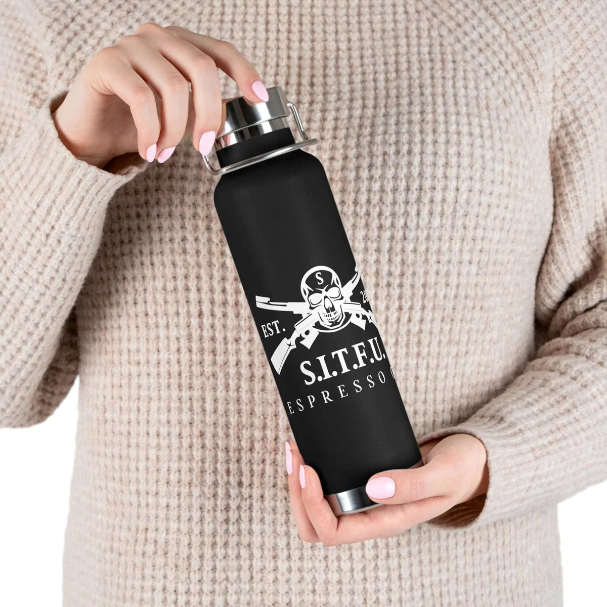 S.I.T.F.U. Copper Insulated Stainless Steel Hot Thermos Mug 42