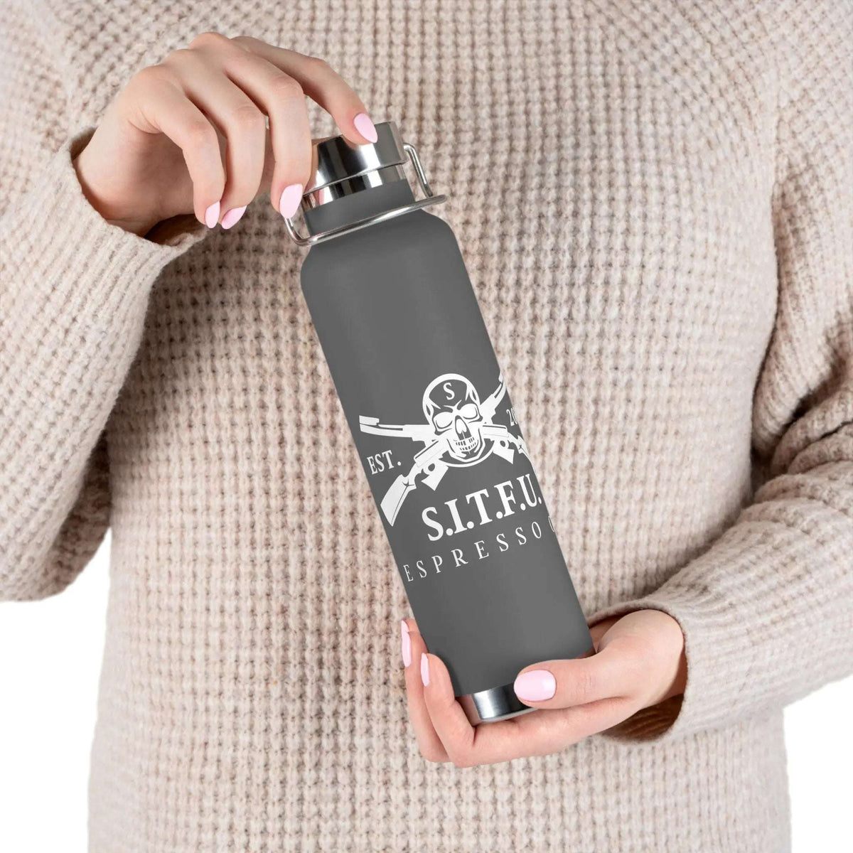 S.I.T.F.U. Copper Insulated Stainless Steel Hot Thermos Mug 42