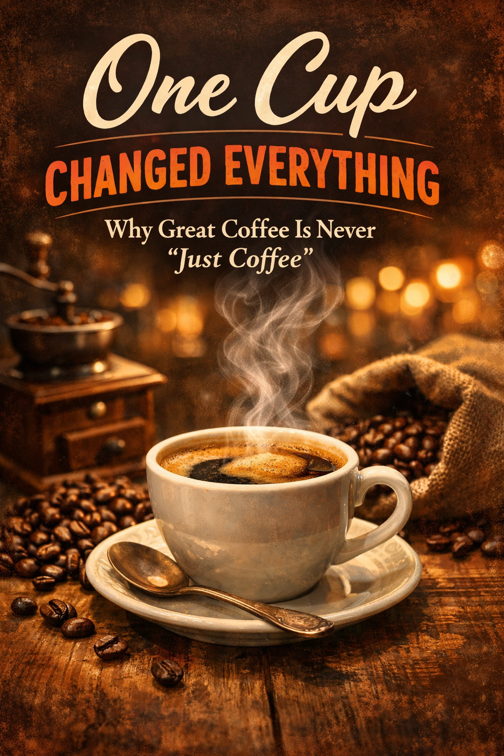 one cup changed everything: Why great coffee is never "just coffee"