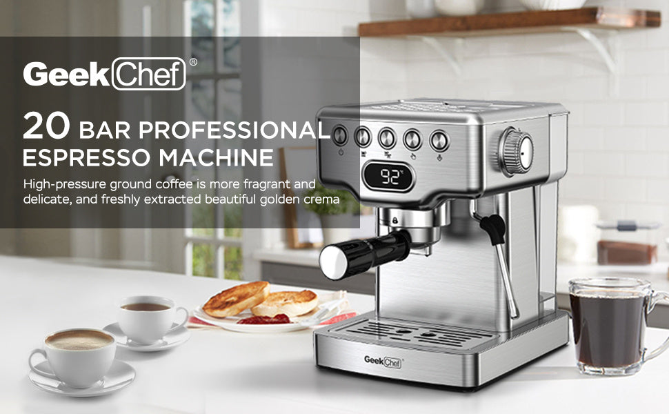 Geek Chef Espresso Machine, With Milk Frother - S.I.T.F.U. Espresso Co