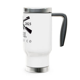 SITFU Espresso Travel Mug 14oz stainless steel insulated mug with spill-resistant lid and black handle