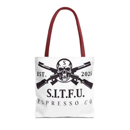 S.I.T.F.U. Espresso Graphic Tote Bag Bags 19