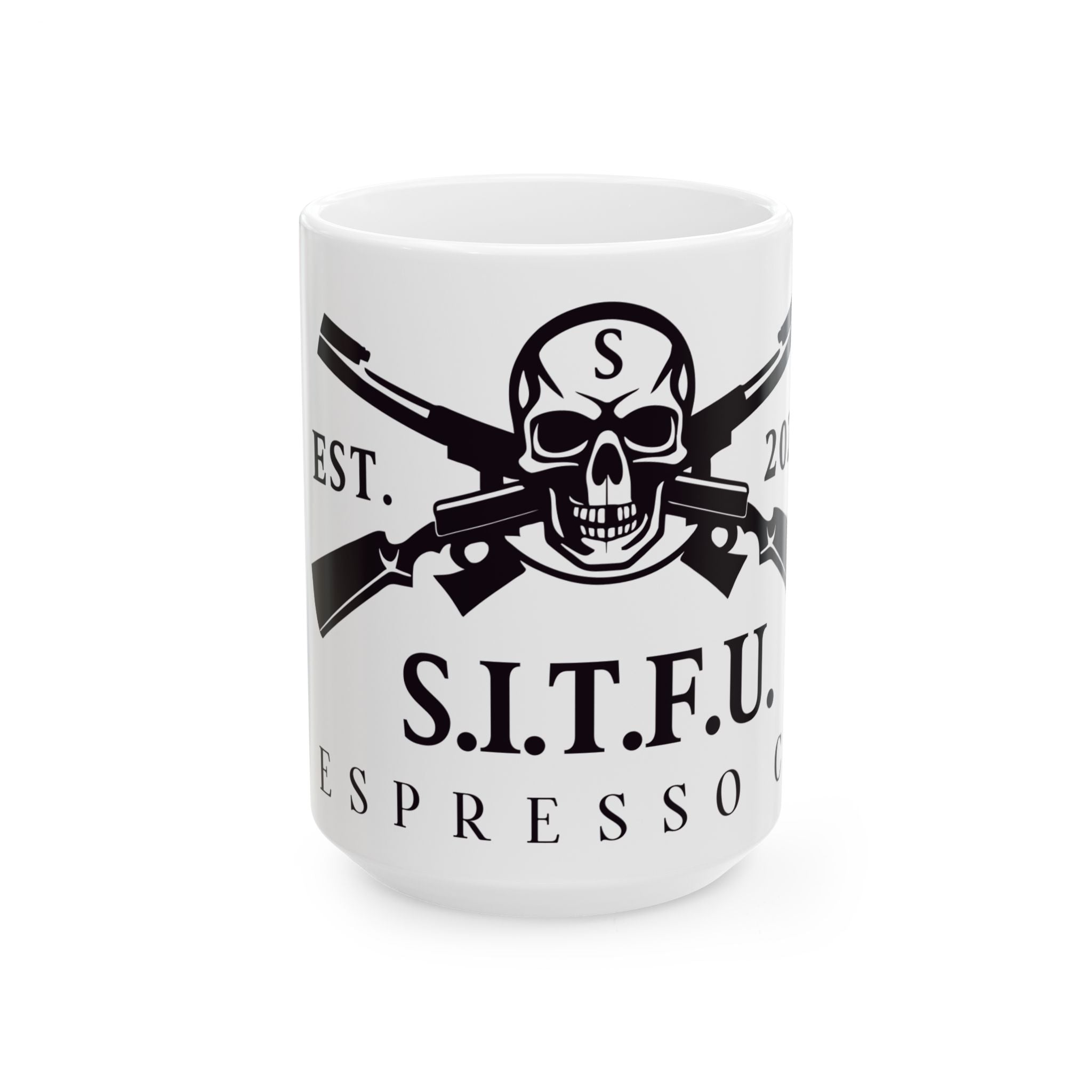 S.I.T.F.U. Skull Mug - S.I.T.F.U. Espresso Co