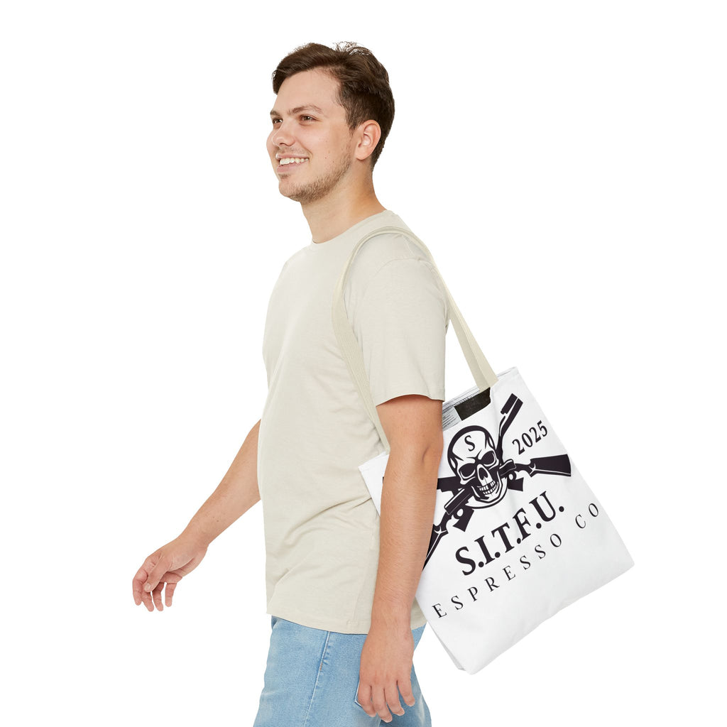 S.I.T.F.U. Espresso Graphic Tote Bag