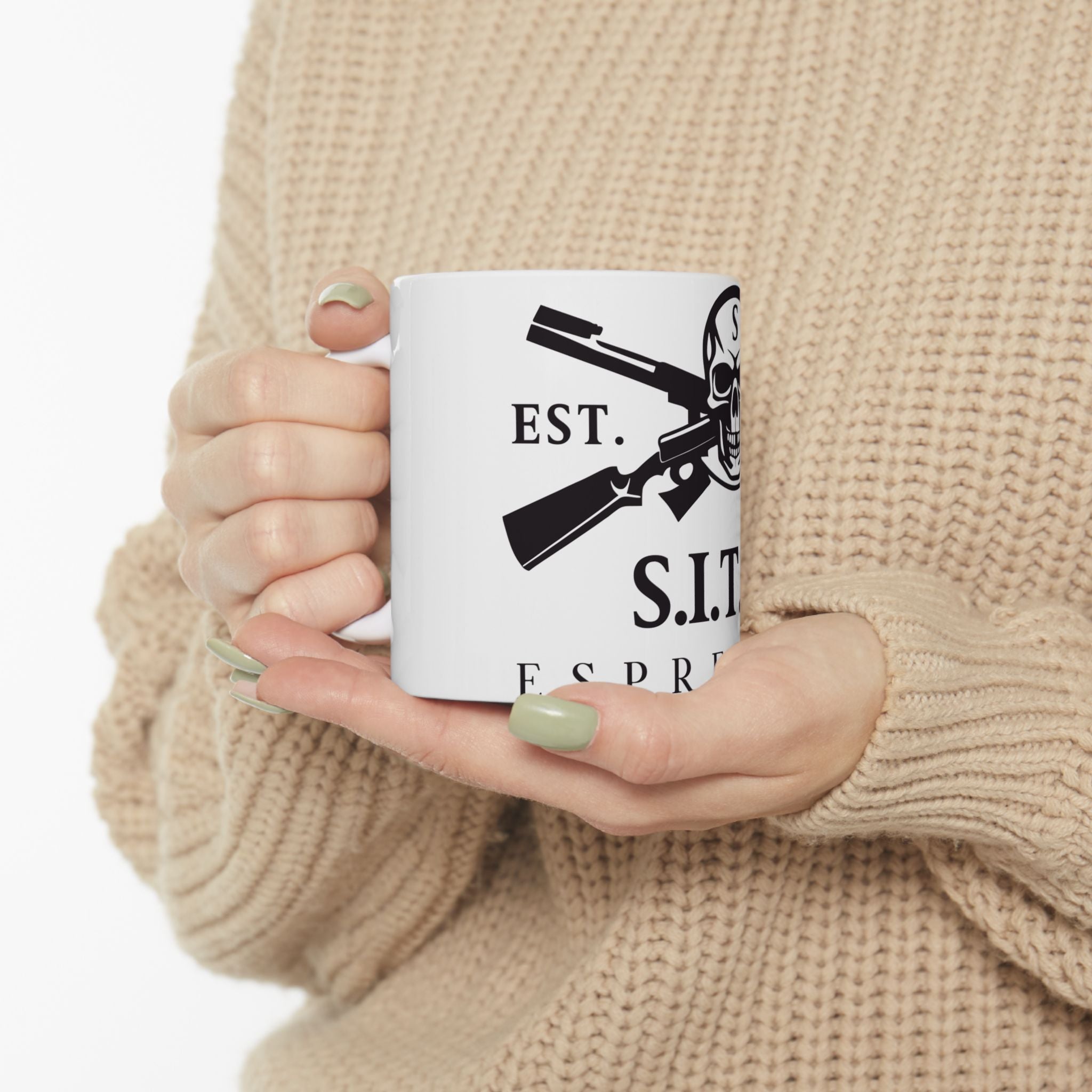 S.I.T.F.U. Skull Mug - S.I.T.F.U. Espresso Co