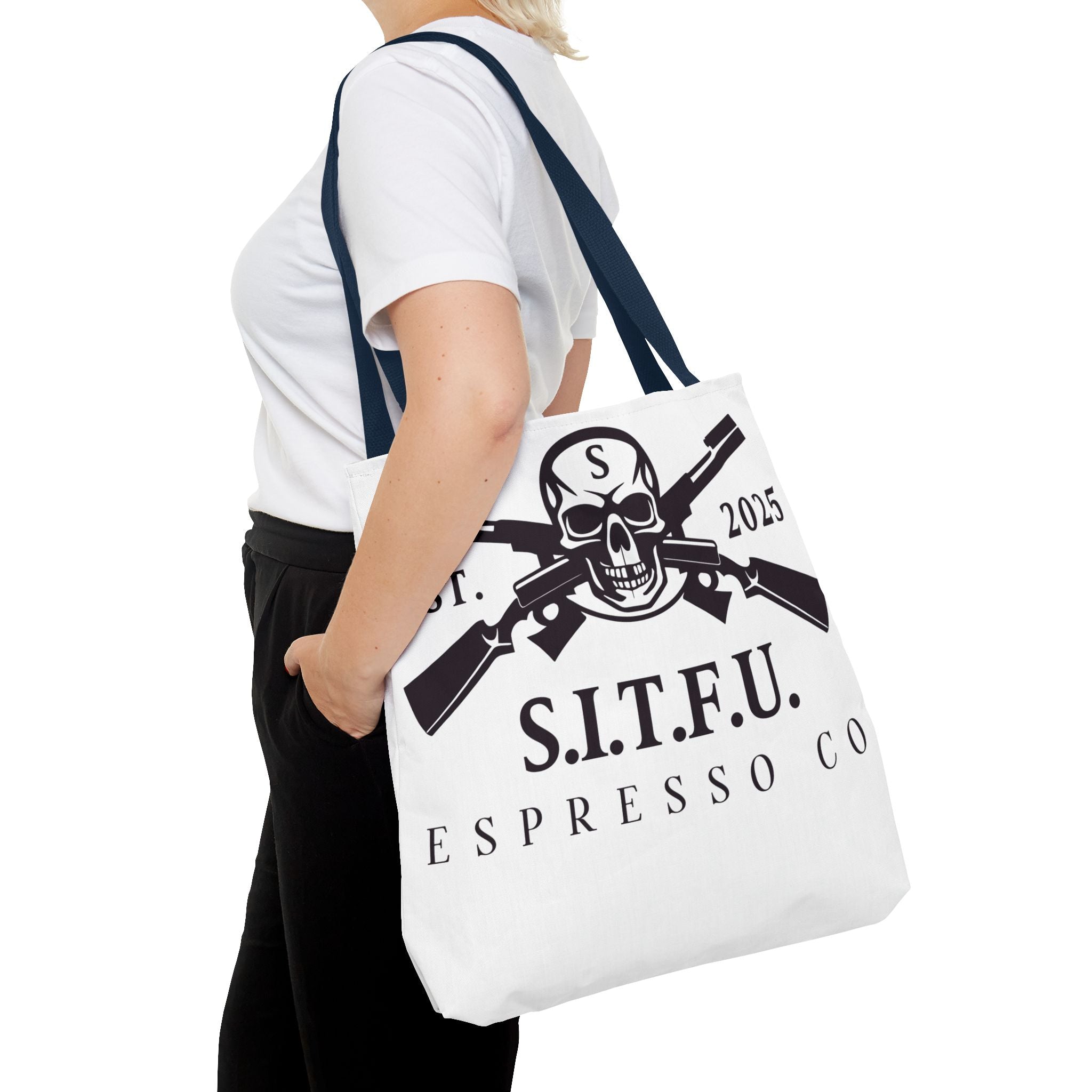 S.I.T.F.U. Espresso Graphic Tote Bag
