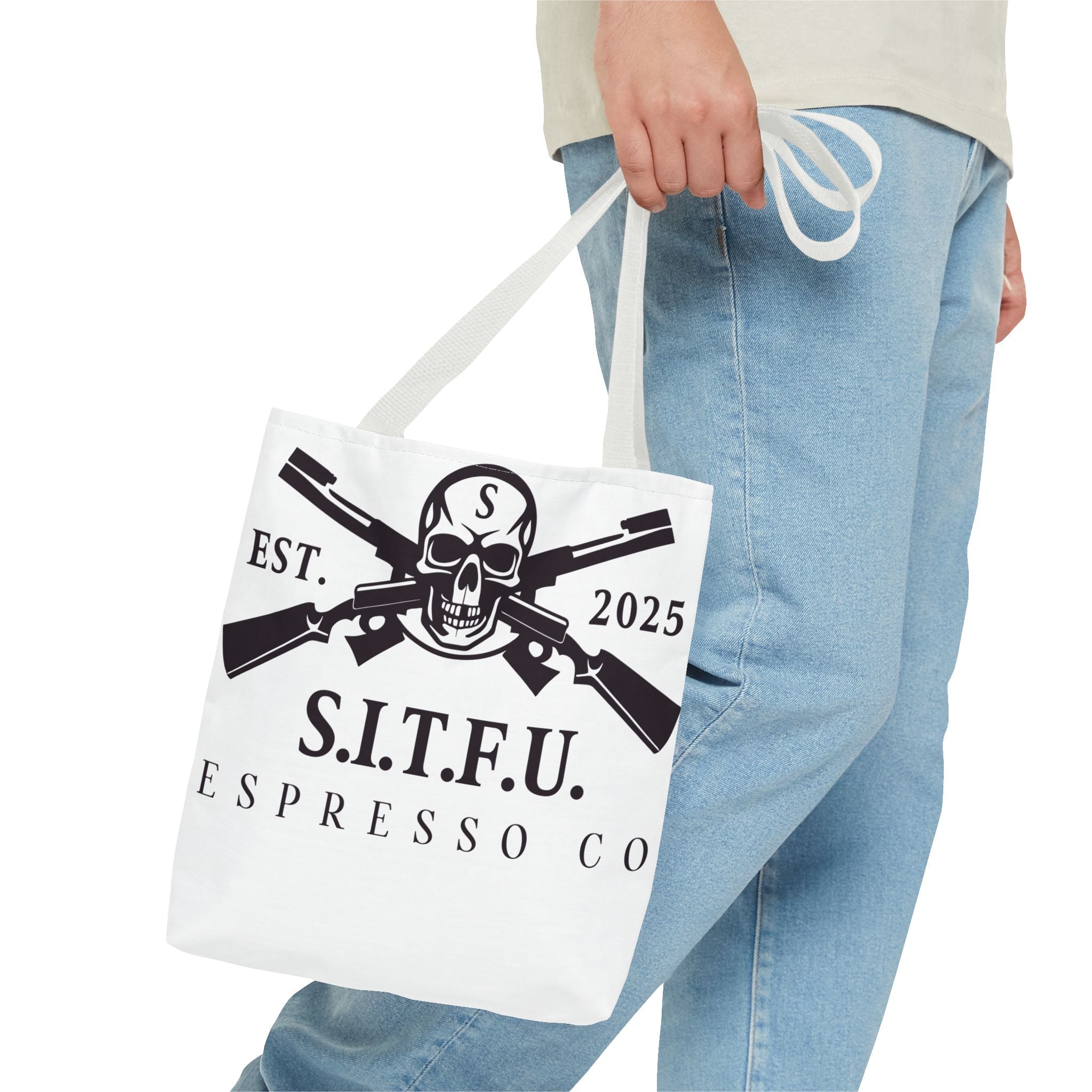 S.I.T.F.U. Espresso Graphic Tote Bag