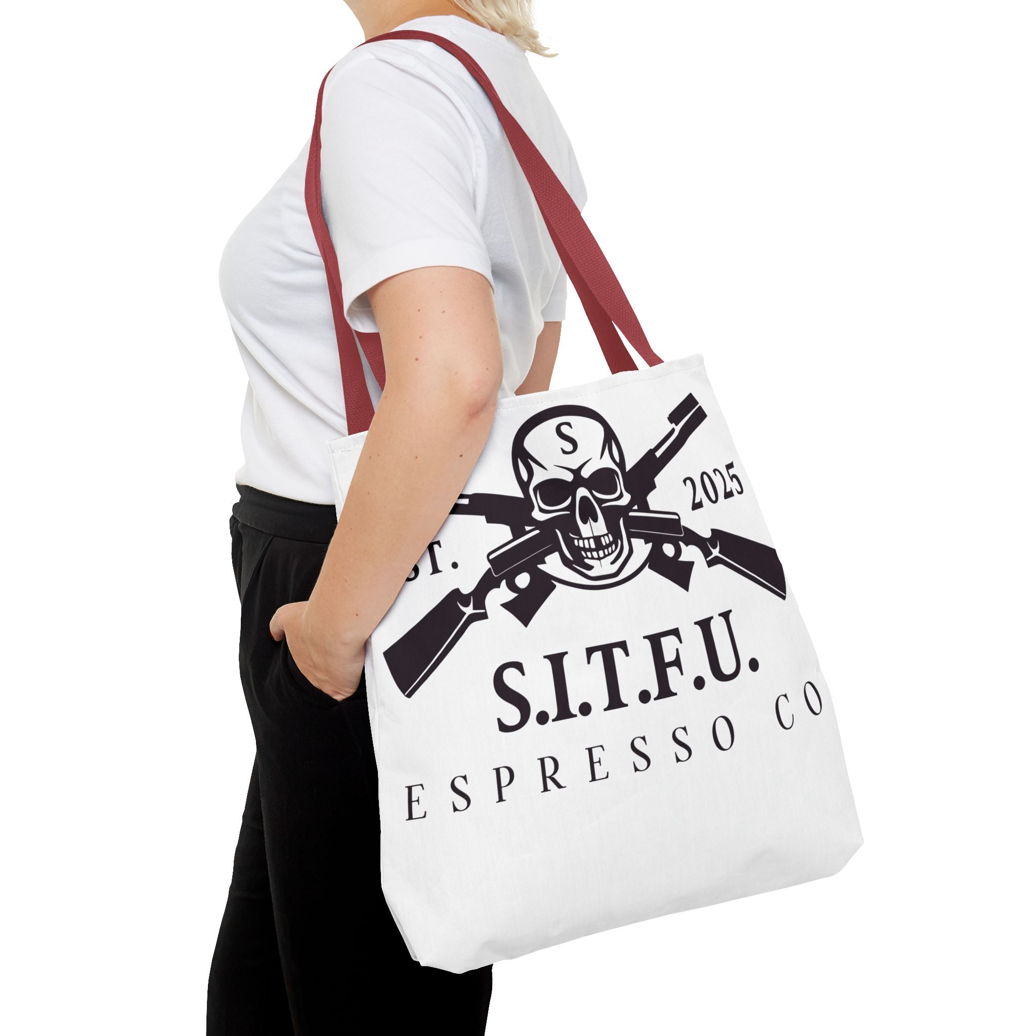 S.I.T.F.U. Espresso Graphic Tote Bag