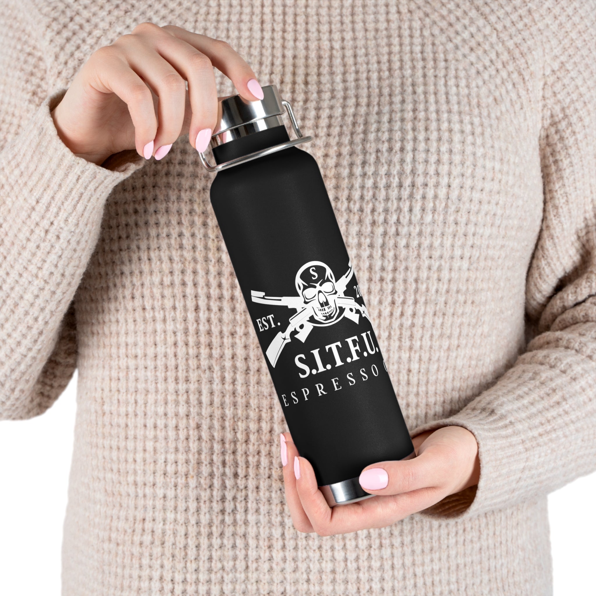 S.I.T.F.U.  Copper Insulated Stainless Steel Hot Thermos - S.I.T.F.U. Espresso Co