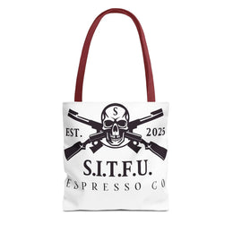 S.I.T.F.U. Espresso Graphic Tote Bag Bags 19
