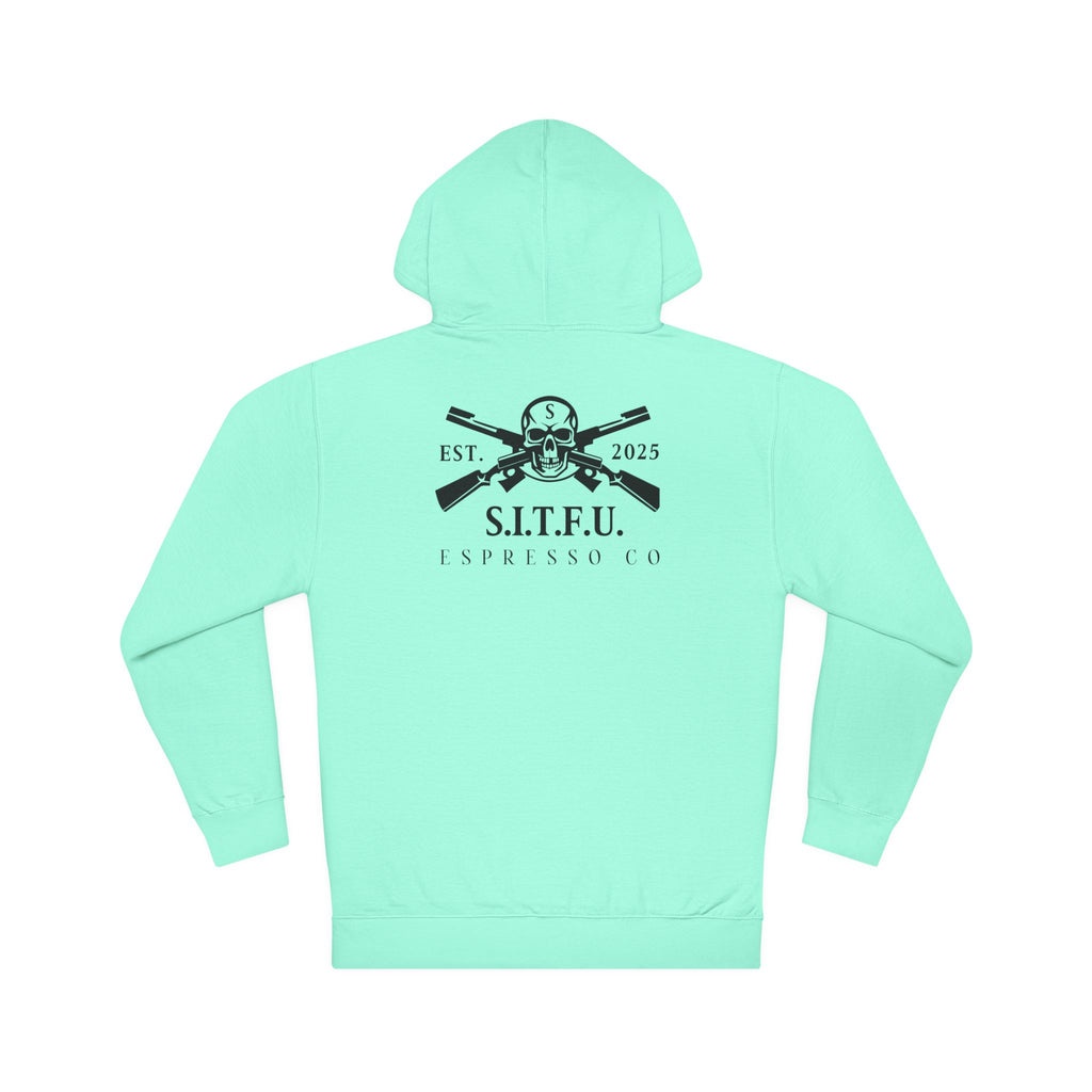 SITFU Unisex Hooded Sweatshirt - Casual Streetwear for Coffee Lovers - S.I.T.F.U. Espresso Co