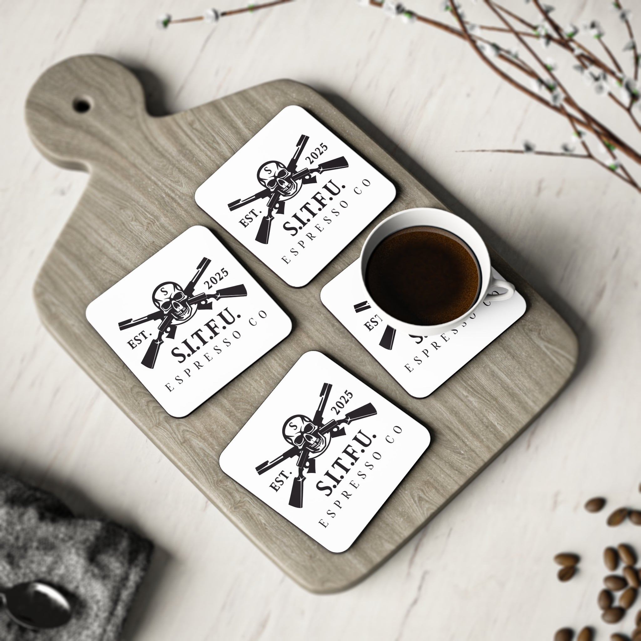 S.I.T.F.U.  Coasters - S.I.T.F.U. Espresso Co