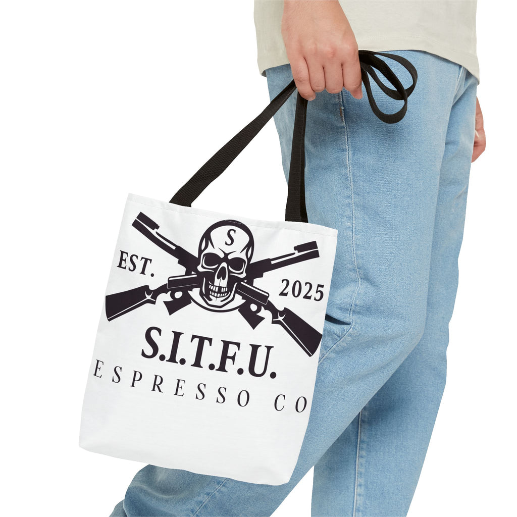 S.I.T.F.U. Espresso Graphic Tote Bag - S.I.T.F.U. Espresso Co