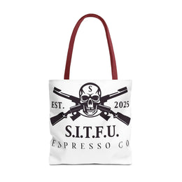 S.I.T.F.U. Espresso Graphic Tote Bag Bags 19