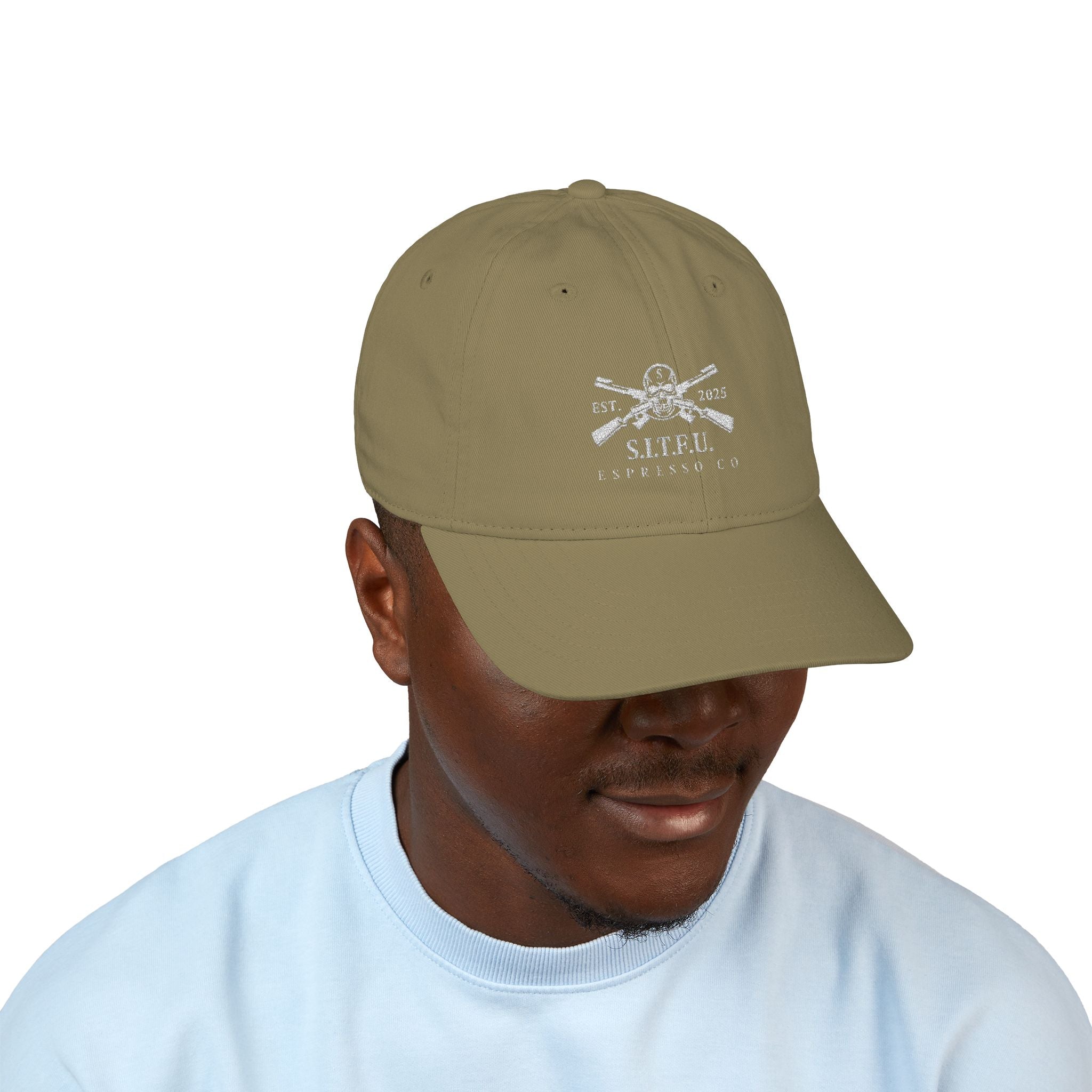 S.I.T.F.U.  Embroidered Baseball Cap Unisex - S.I.T.F.U. Espresso Co