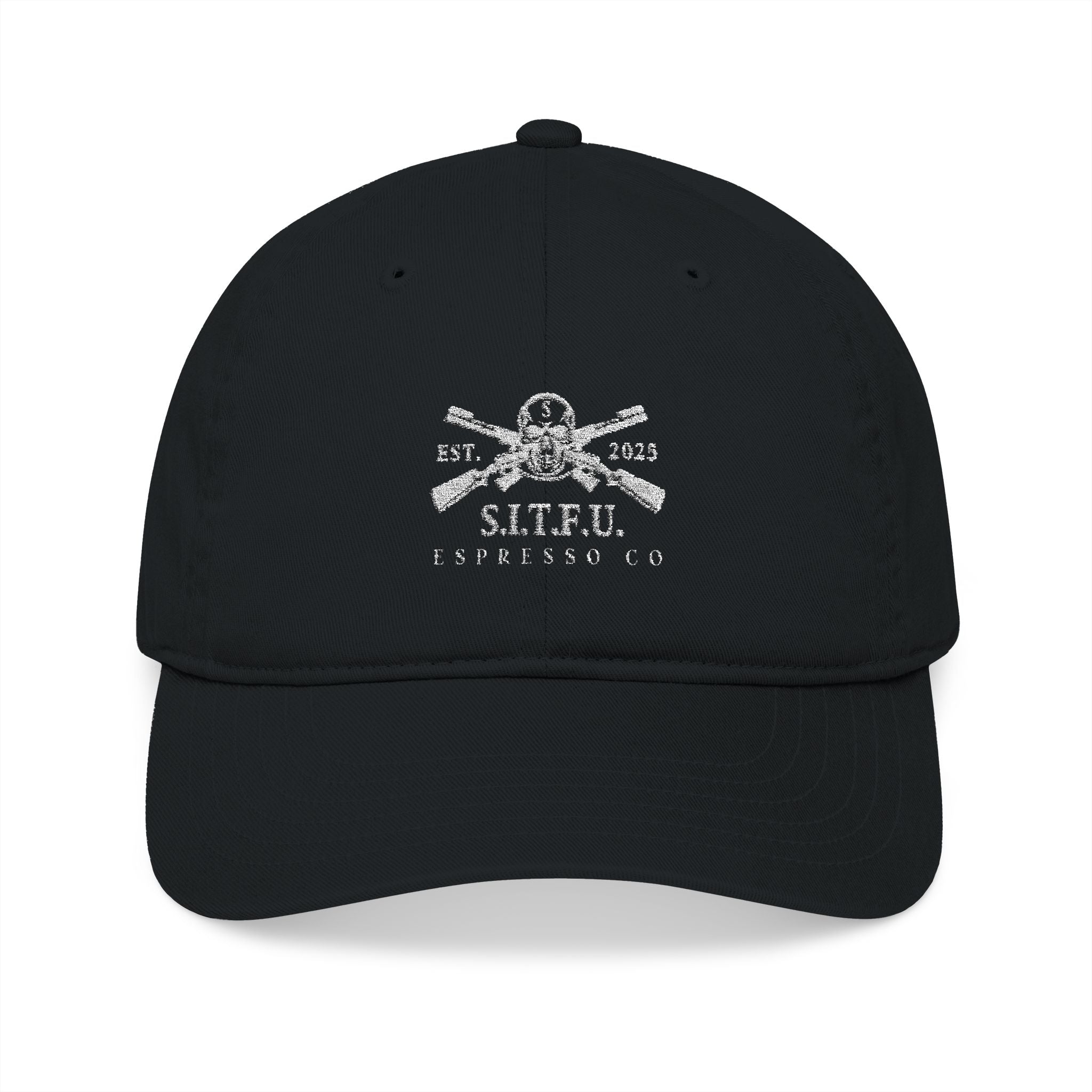 S.I.T.F.U.  Embroidered Baseball Cap Unisex - S.I.T.F.U. Espresso Co