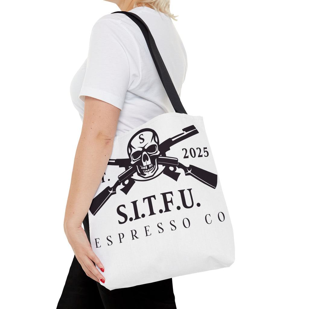 S.I.T.F.U. Espresso Graphic Tote Bag - S.I.T.F.U. Espresso Co