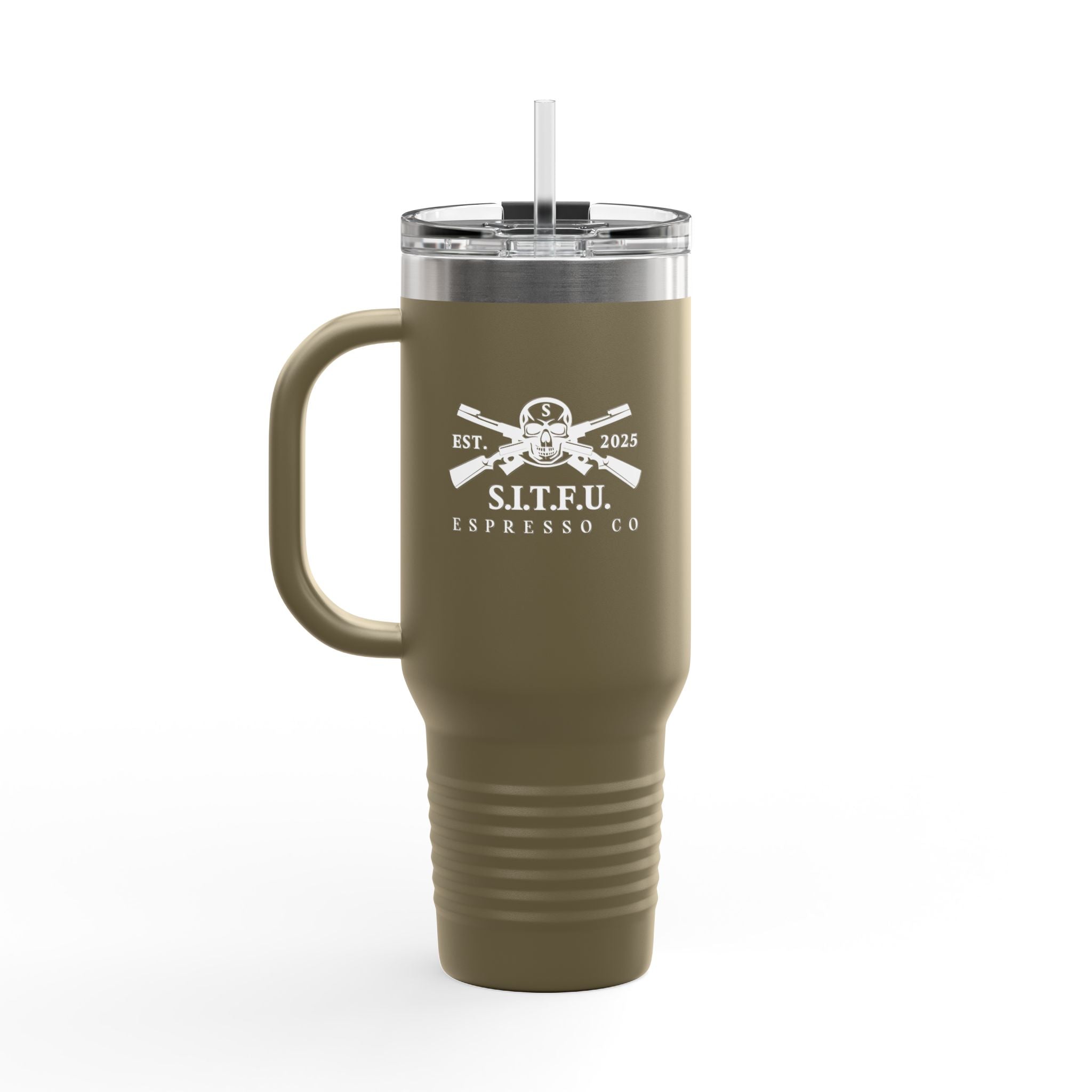 S.I.T.F.U. Red Insulated Travel Mug | 40oz - S.I.T.F.U. Espresso Co