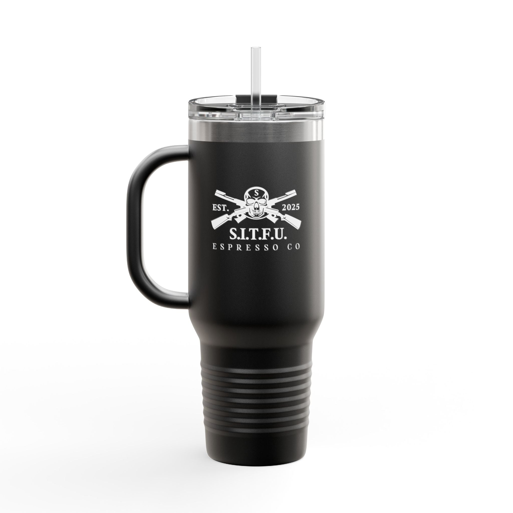 S.I.T.F.U. Red Insulated Travel Mug | 40oz - S.I.T.F.U. Espresso Co