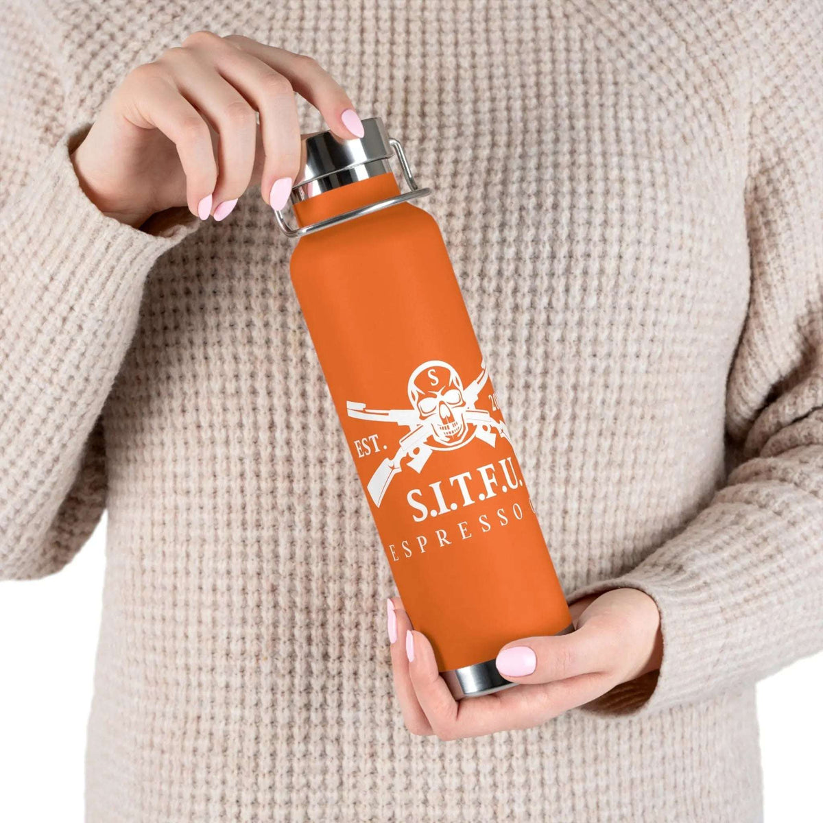 S.I.T.F.U. Copper Insulated Stainless Steel Hot Thermos Mug 42