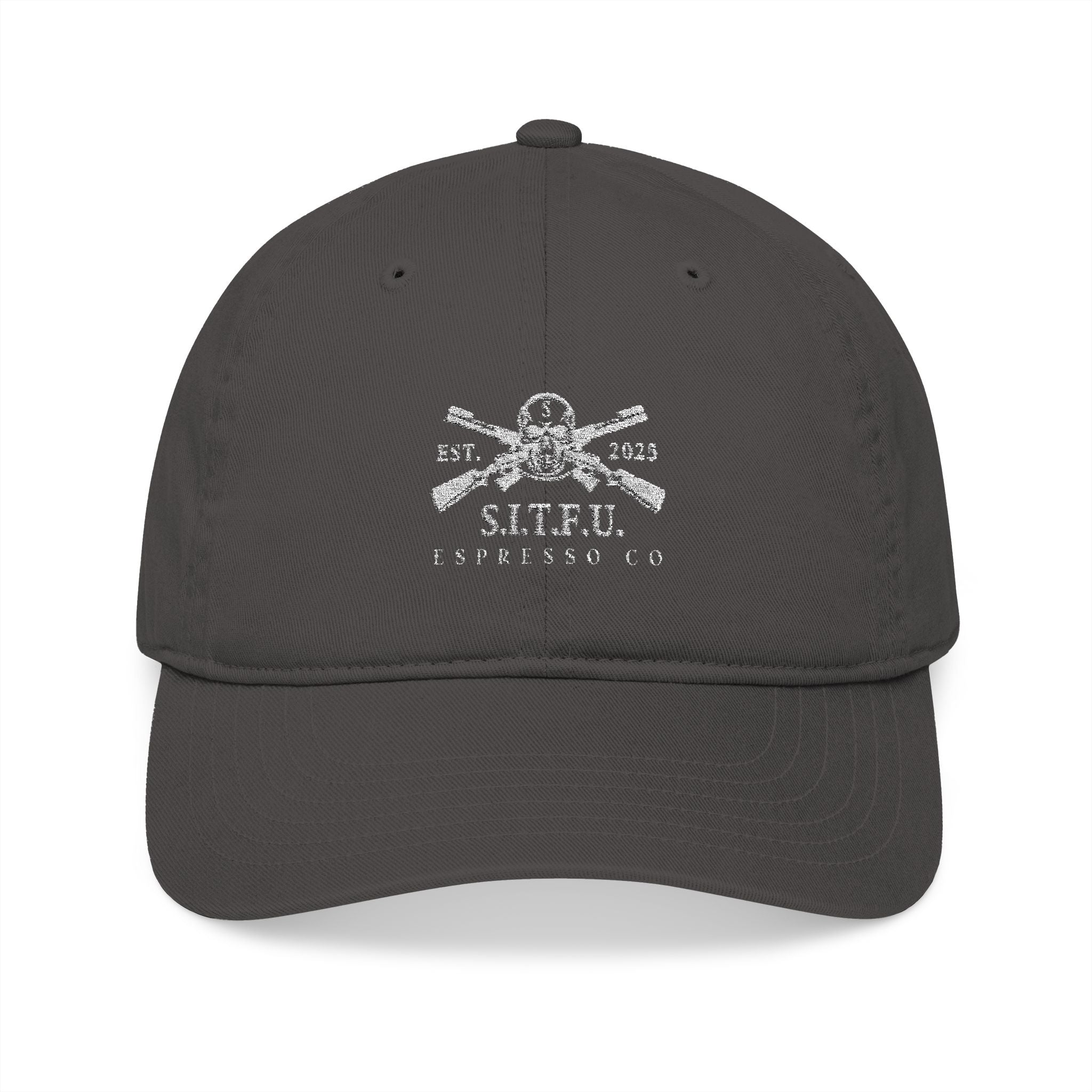 S.I.T.F.U.  Embroidered Baseball Cap Unisex - S.I.T.F.U. Espresso Co