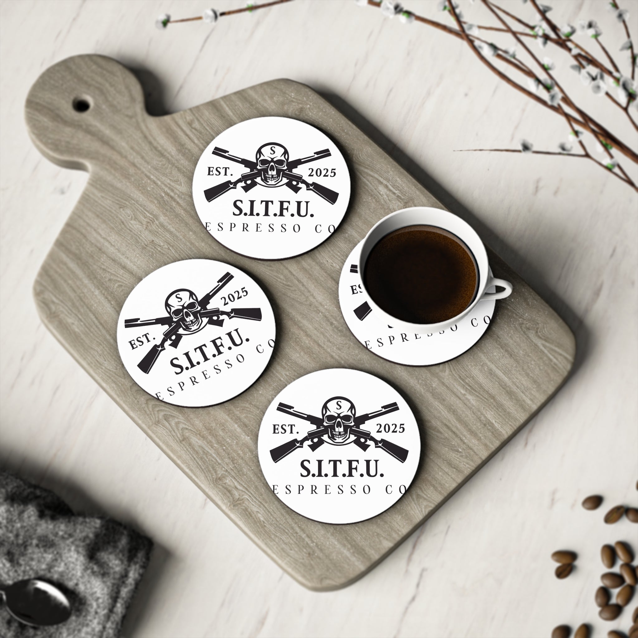 S.I.T.F.U.  Coasters - S.I.T.F.U. Espresso Co