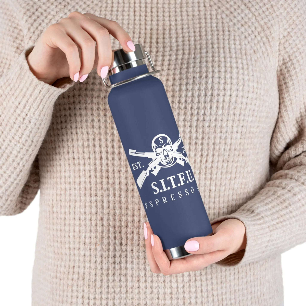 S.I.T.F.U. Copper Insulated Stainless Steel Hot Thermos Mug 42