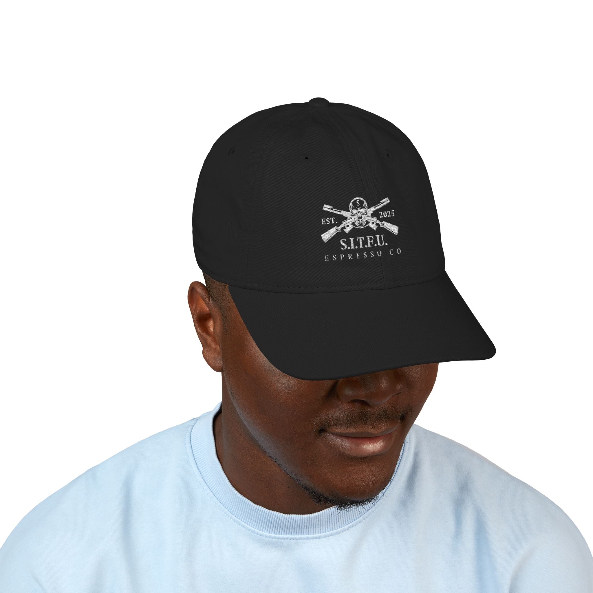 S.I.T.F.U.  Embroidered Baseball Cap Unisex - S.I.T.F.U. Espresso Co