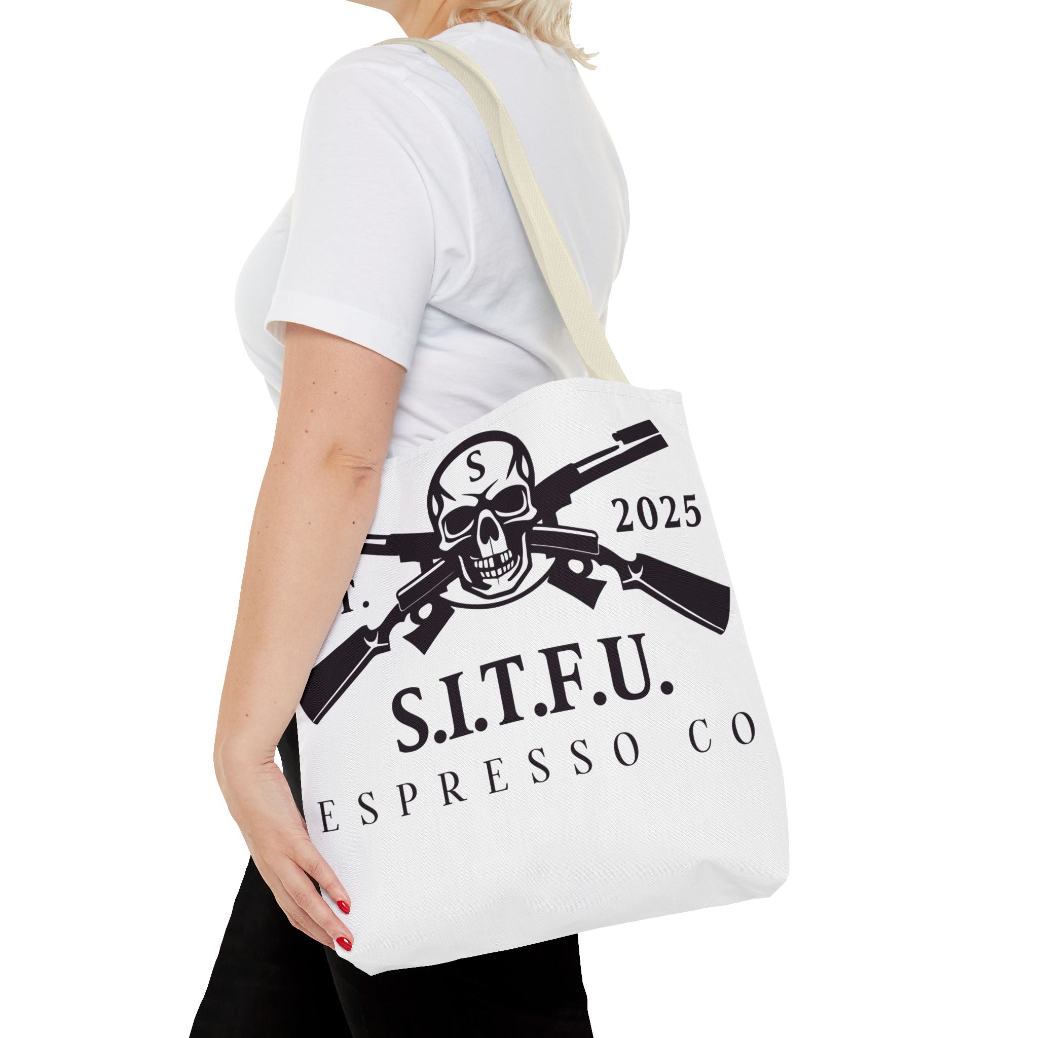 S.I.T.F.U. Espresso Graphic Tote Bag