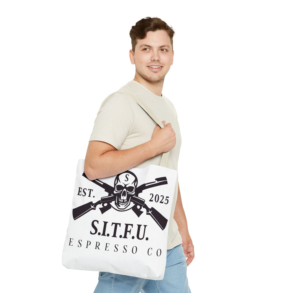 S.I.T.F.U. Espresso Graphic Tote Bag
