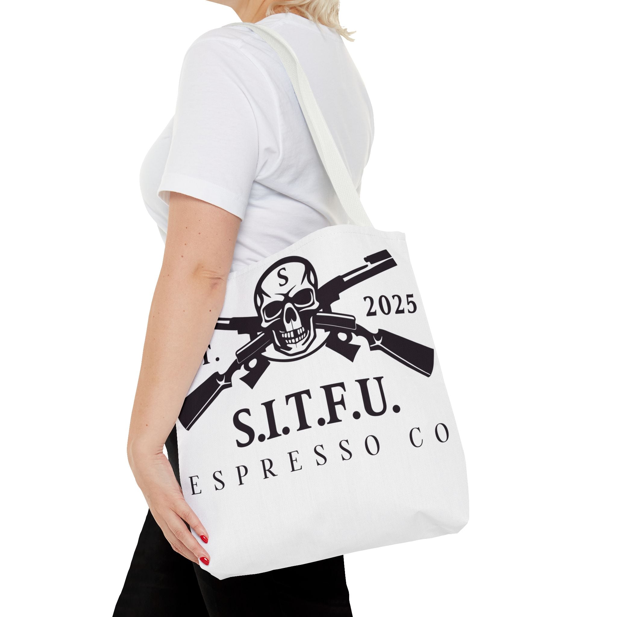 S.I.T.F.U. Espresso Graphic Tote Bag
