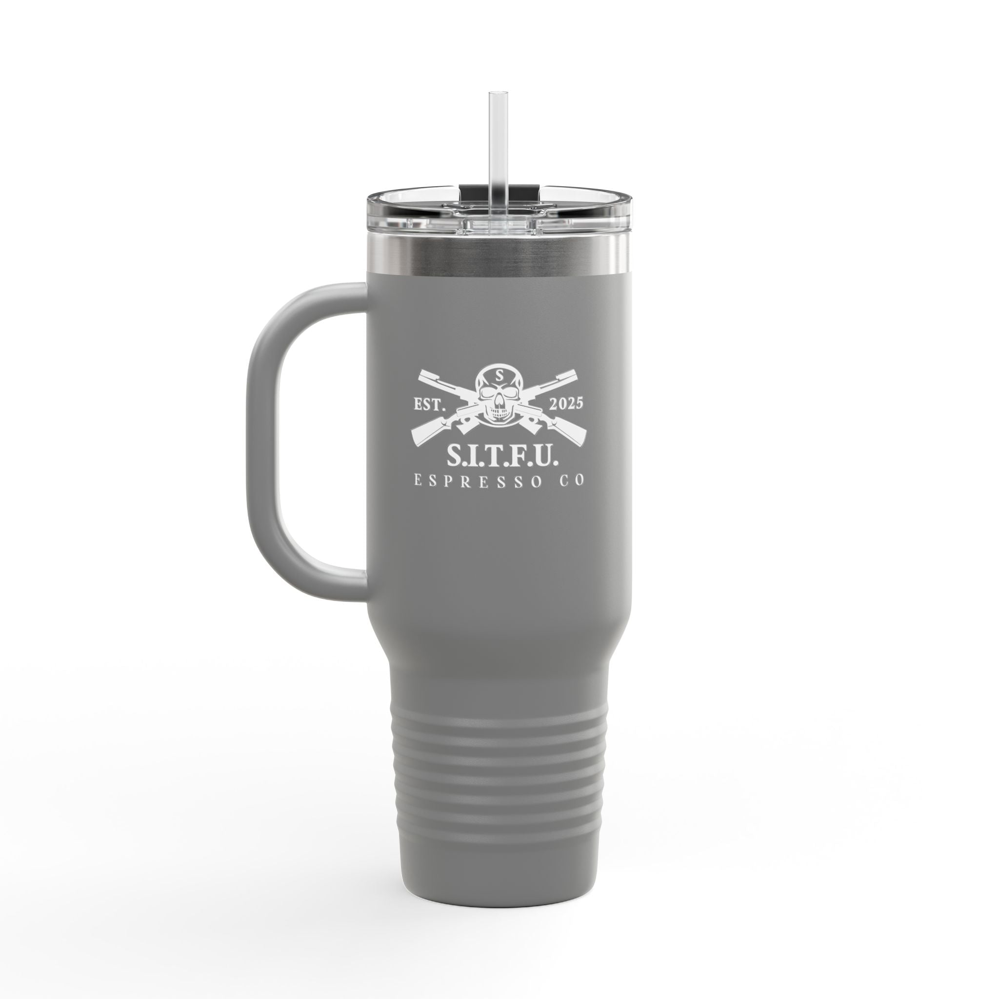 S.I.T.F.U. Red Insulated Travel Mug | 40oz - S.I.T.F.U. Espresso Co
