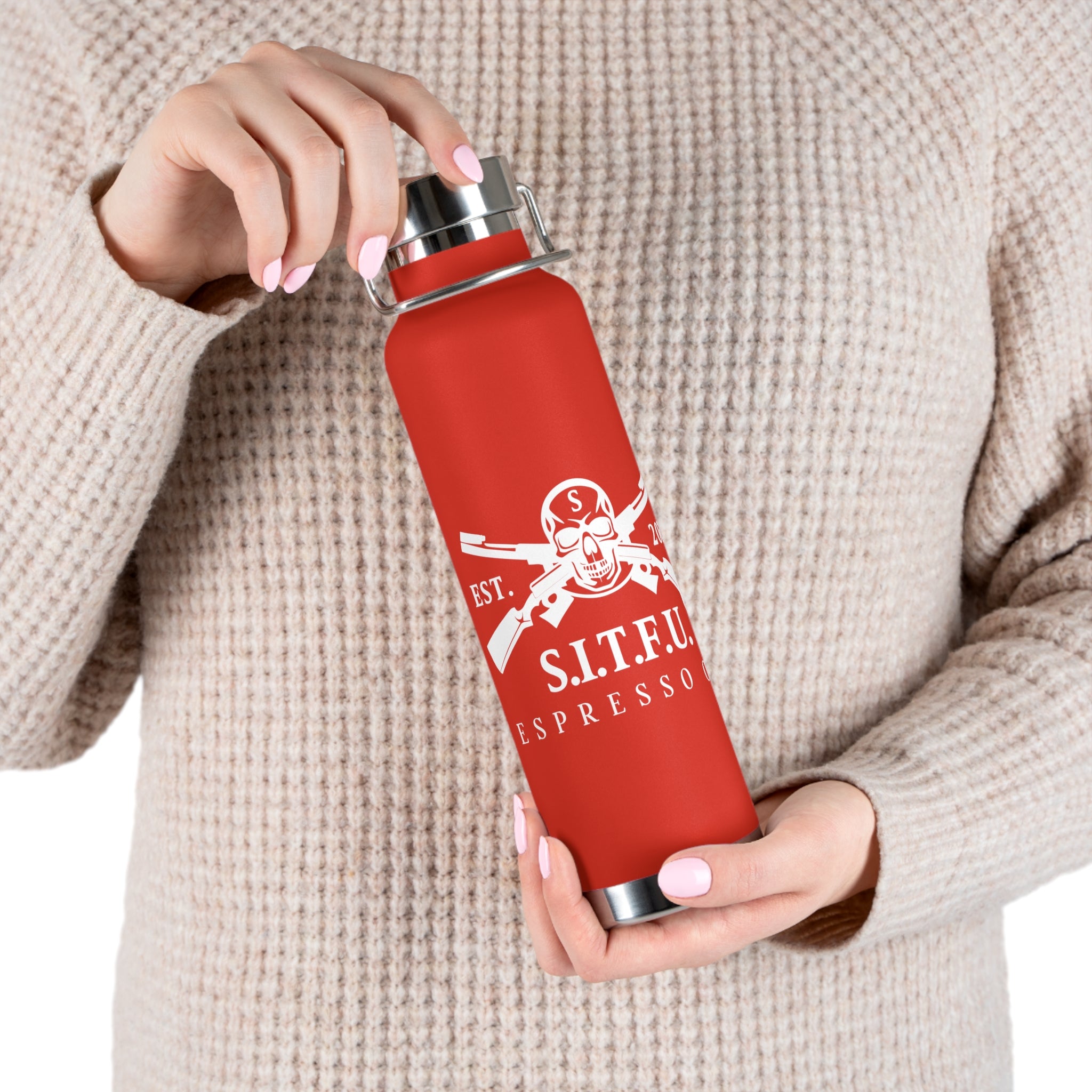 S.I.T.F.U.  Copper Insulated Stainless Steel Hot Thermos - S.I.T.F.U. Espresso Co