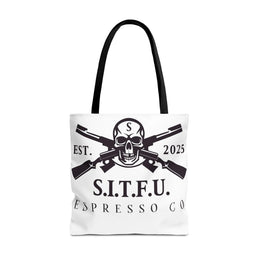 S.I.T.F.U. Espresso Graphic Tote Bag Bags 19