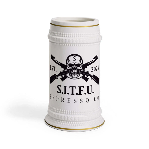 Stein Mug - S I T F U Espresso Edgy Skull Design Mug Mug 21