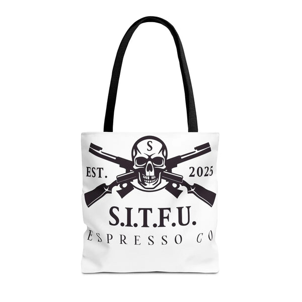 S.I.T.F.U. Espresso Graphic Tote Bag Bags 19