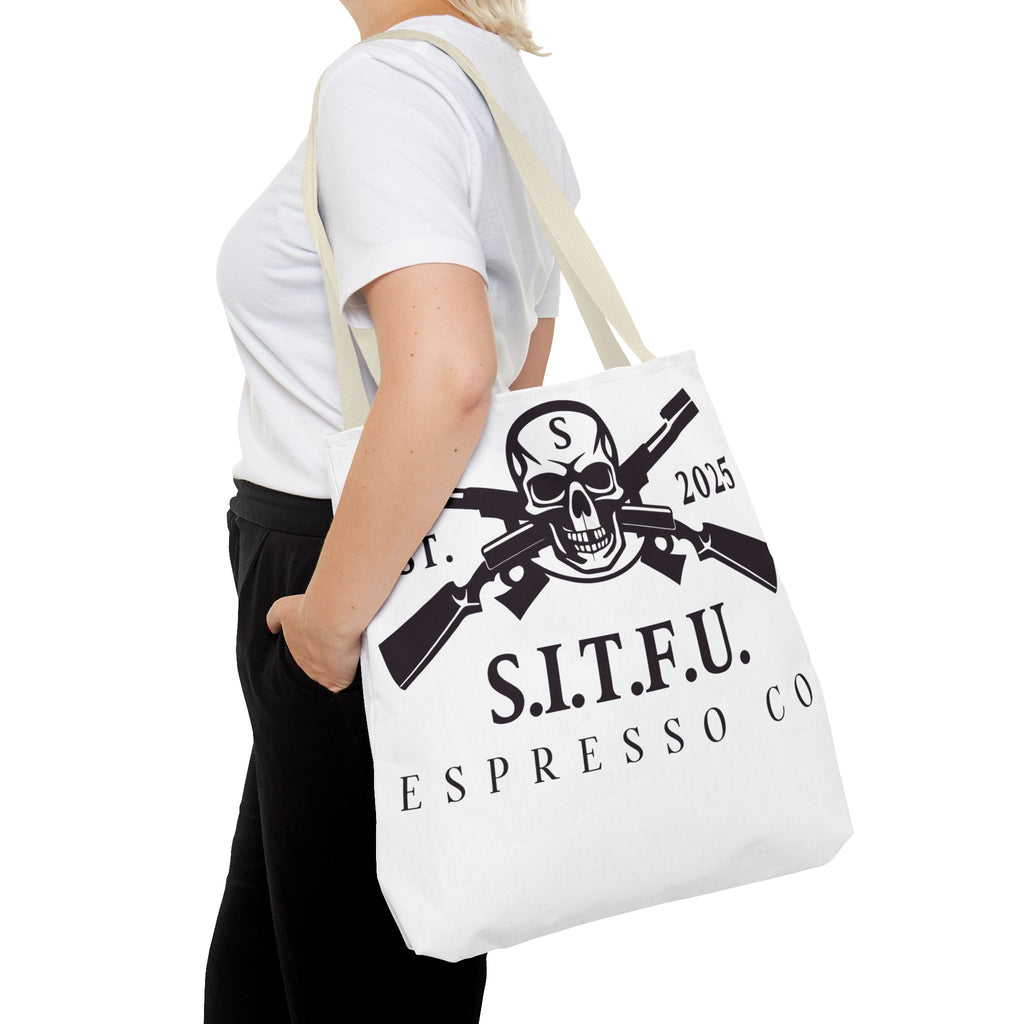 S.I.T.F.U. Espresso Graphic Tote Bag