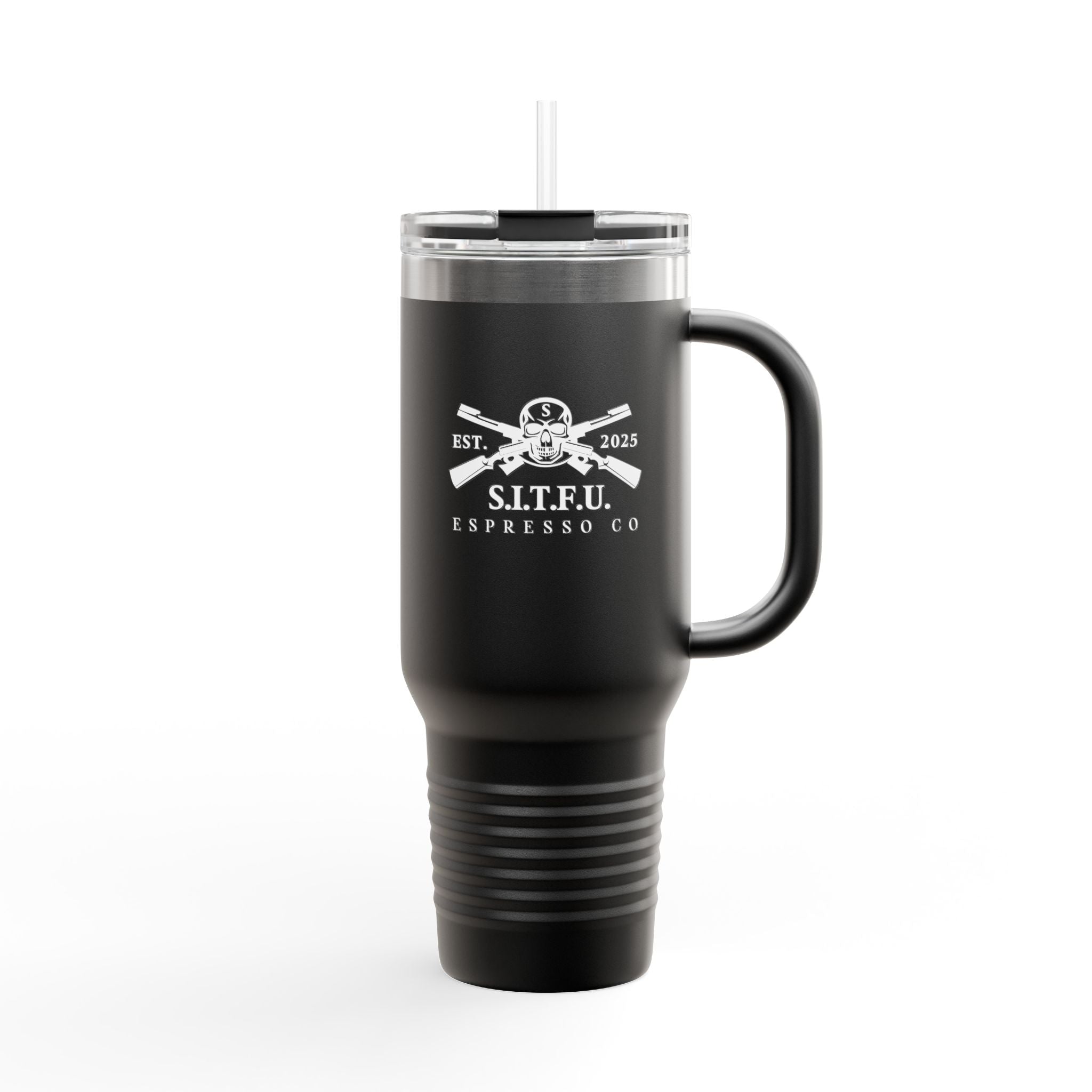 S.I.T.F.U. Red Insulated Travel Mug | 40oz - S.I.T.F.U. Espresso Co