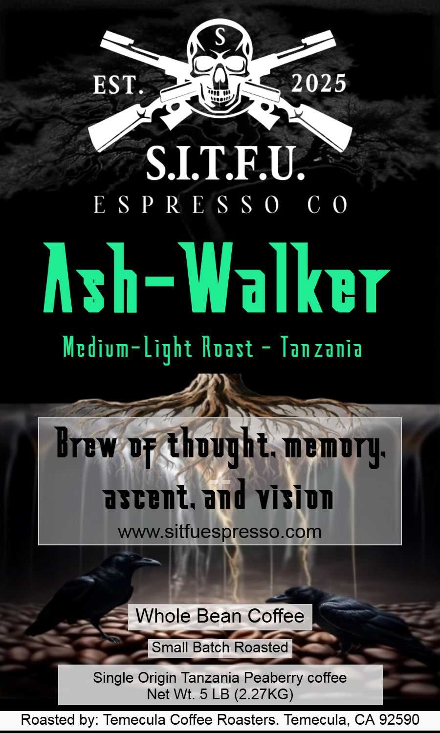 Ash-Walker Tanzania Peaberry Espresso Coffee 19