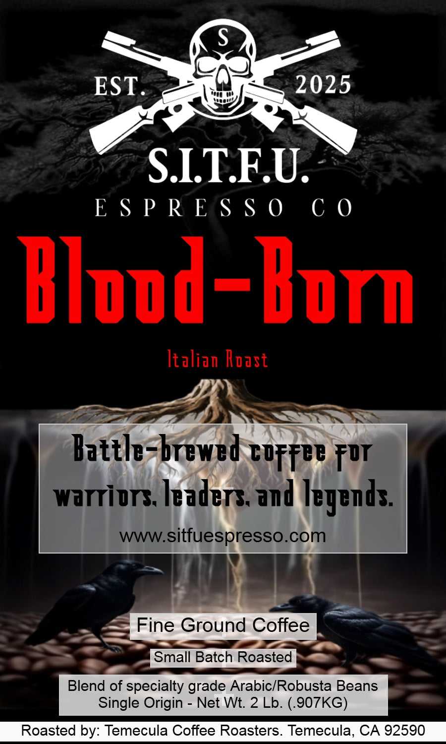 Blood-Born Italian Dark Roast Espresso Coffee 18