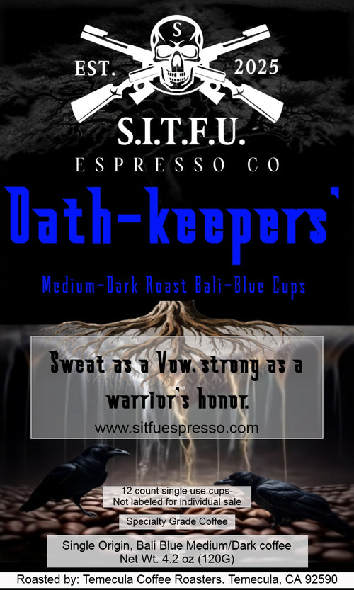 Oath Keepers' Bali Blue single serve cups
