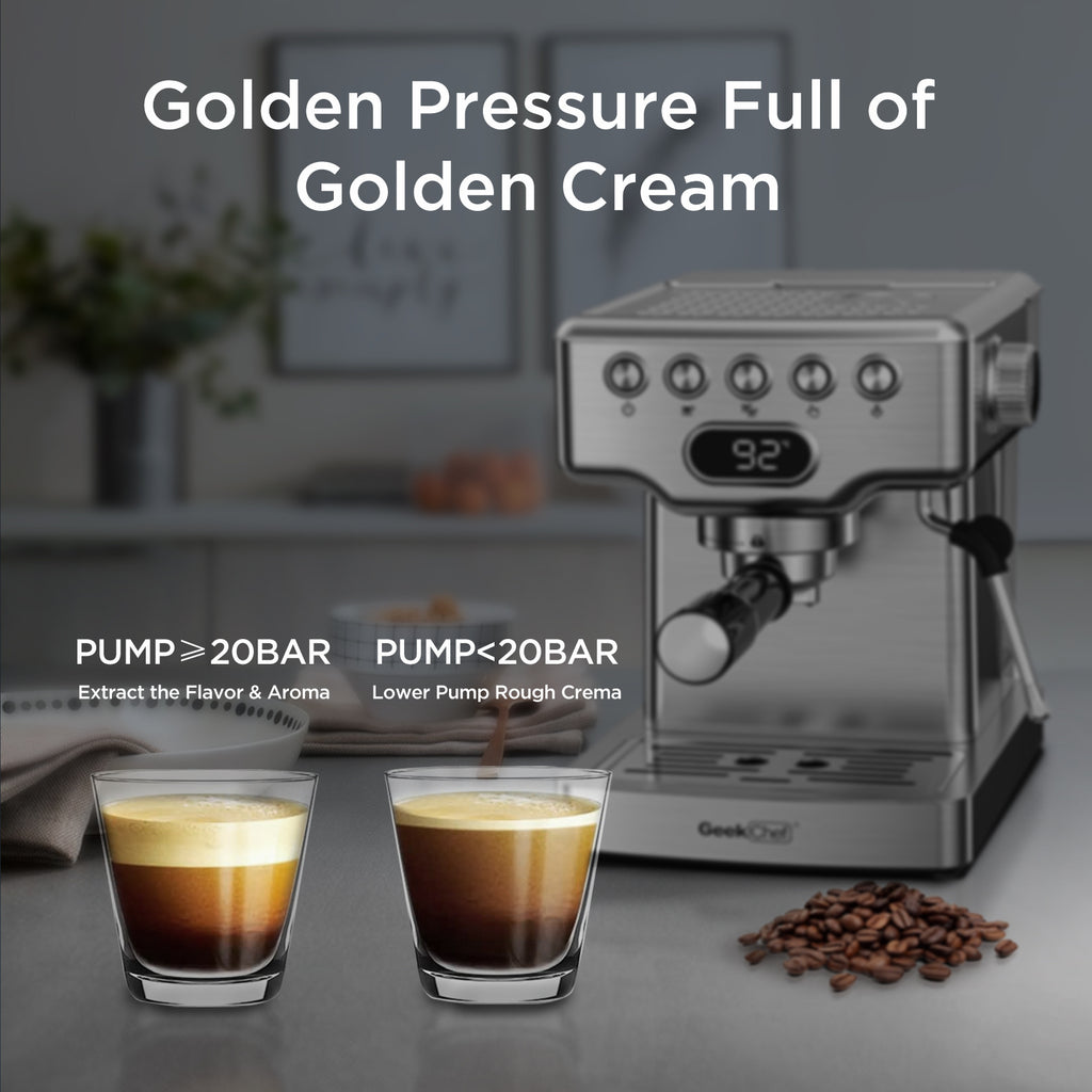Geek Chef Espresso Machine, With Milk Frother - S.I.T.F.U. Espresso Co