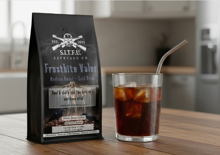 whole bean frostbite valor cold brew espresso 12oz or 5lb bag
